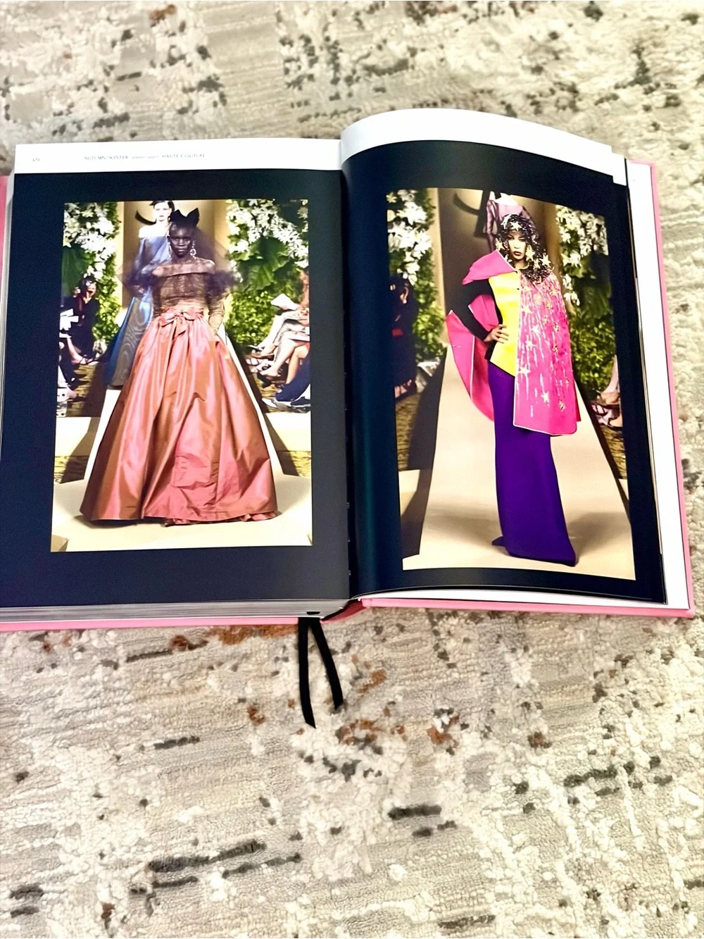 Yves Saint Laurent Pink Hardcover Haute Couture Book.